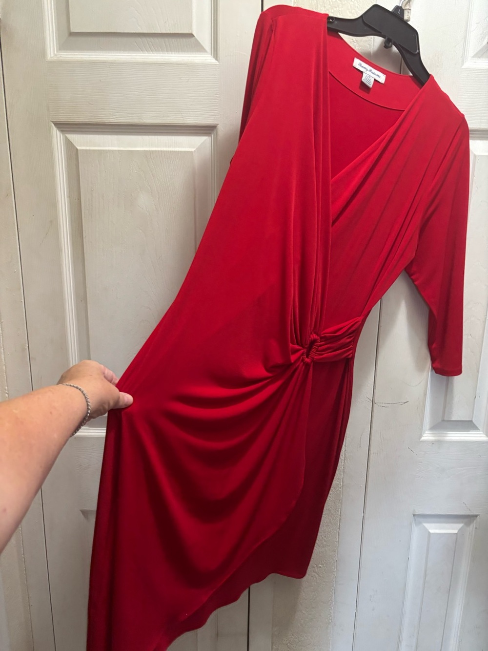Tommy Bahama Wrap-Style Red Dress with Knot Detail - Unknown Brand